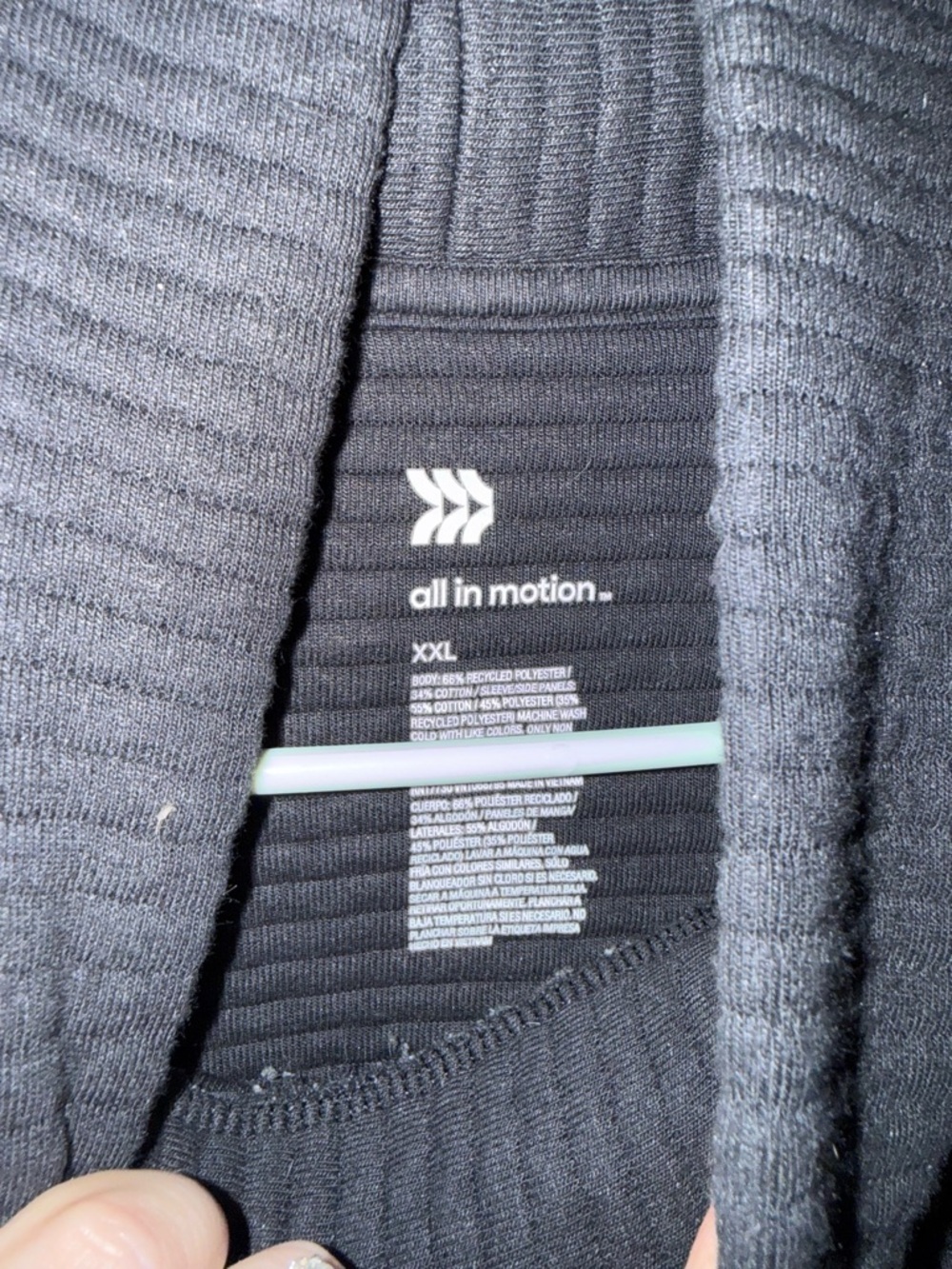 Black Ribbed Funnel Neck Sweater - Picture 2 of 2